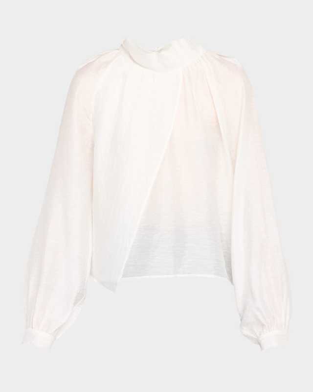 Nahae Draped Overlap Blouse